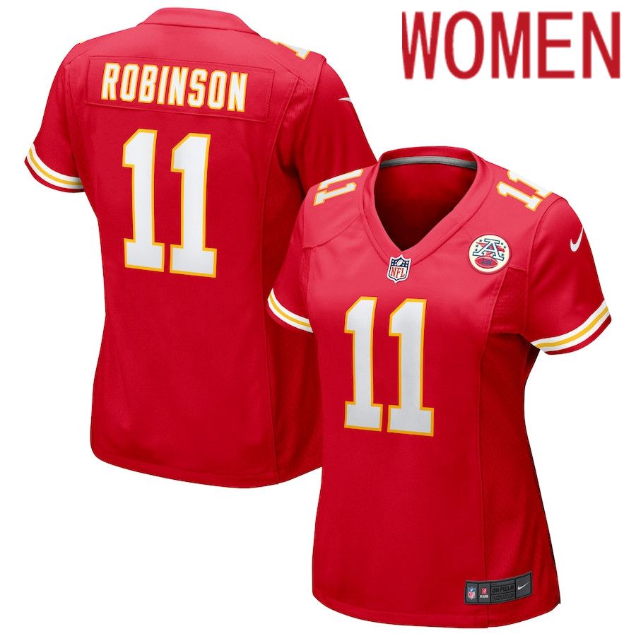 Women Kansas City Chiefs 11 Demarcus Robinson Nike Red Game NFL Jersey